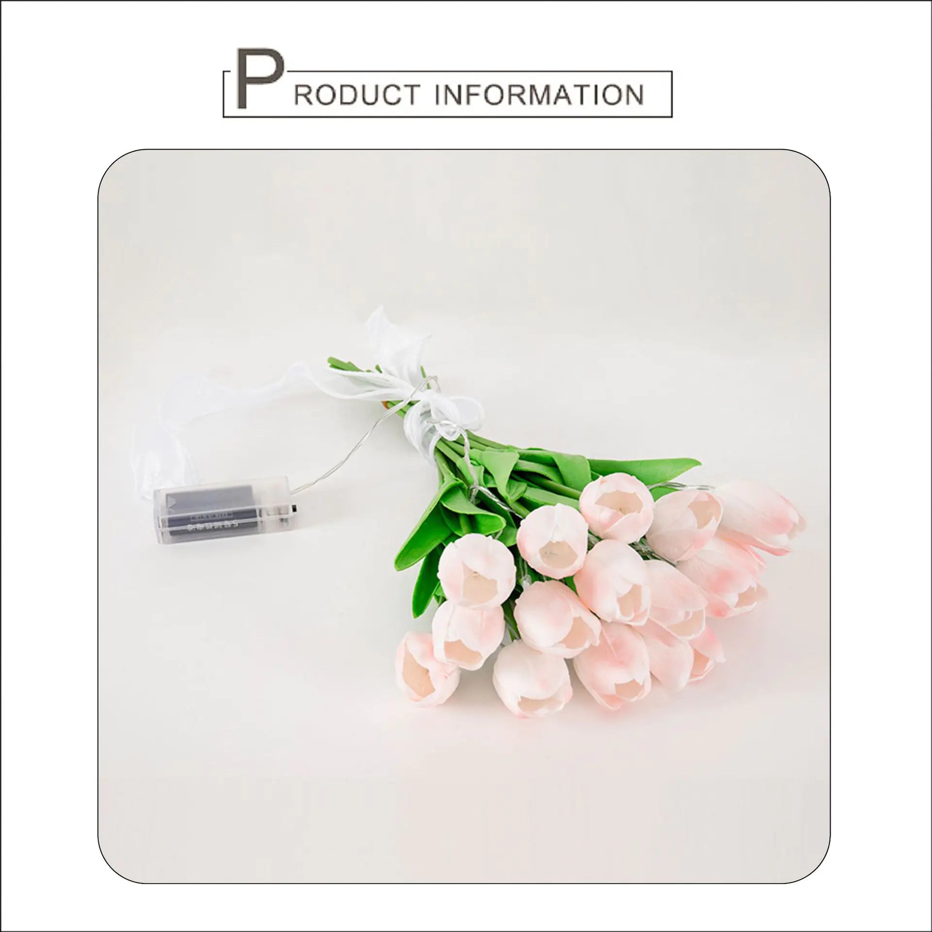 LED Lighting Chain Tulip Bridal Bouquet