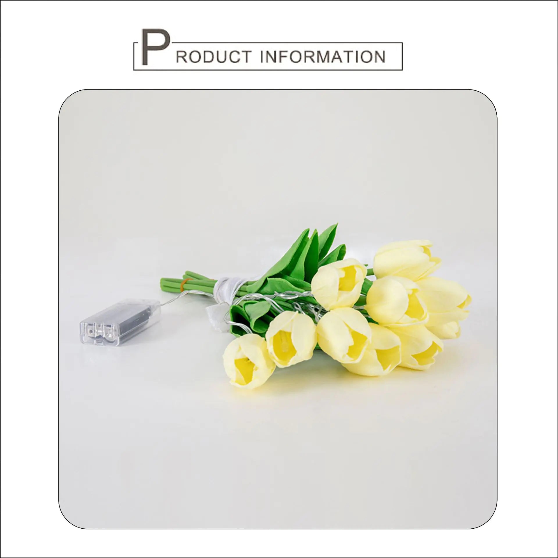 LED Lighting Chain Tulip Bridal Bouquet